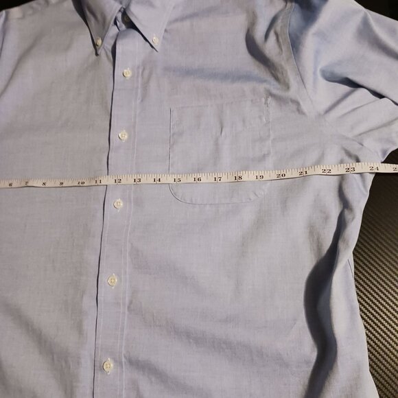 Lauren Ralph Lauren Classic Fit Non Iron Blue Button-up Shirt Size 17 34/15 - Picture 8 of 9